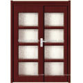 Puerta corredera de PVC con vidrio y madera Door/MDF(JKD-M698)